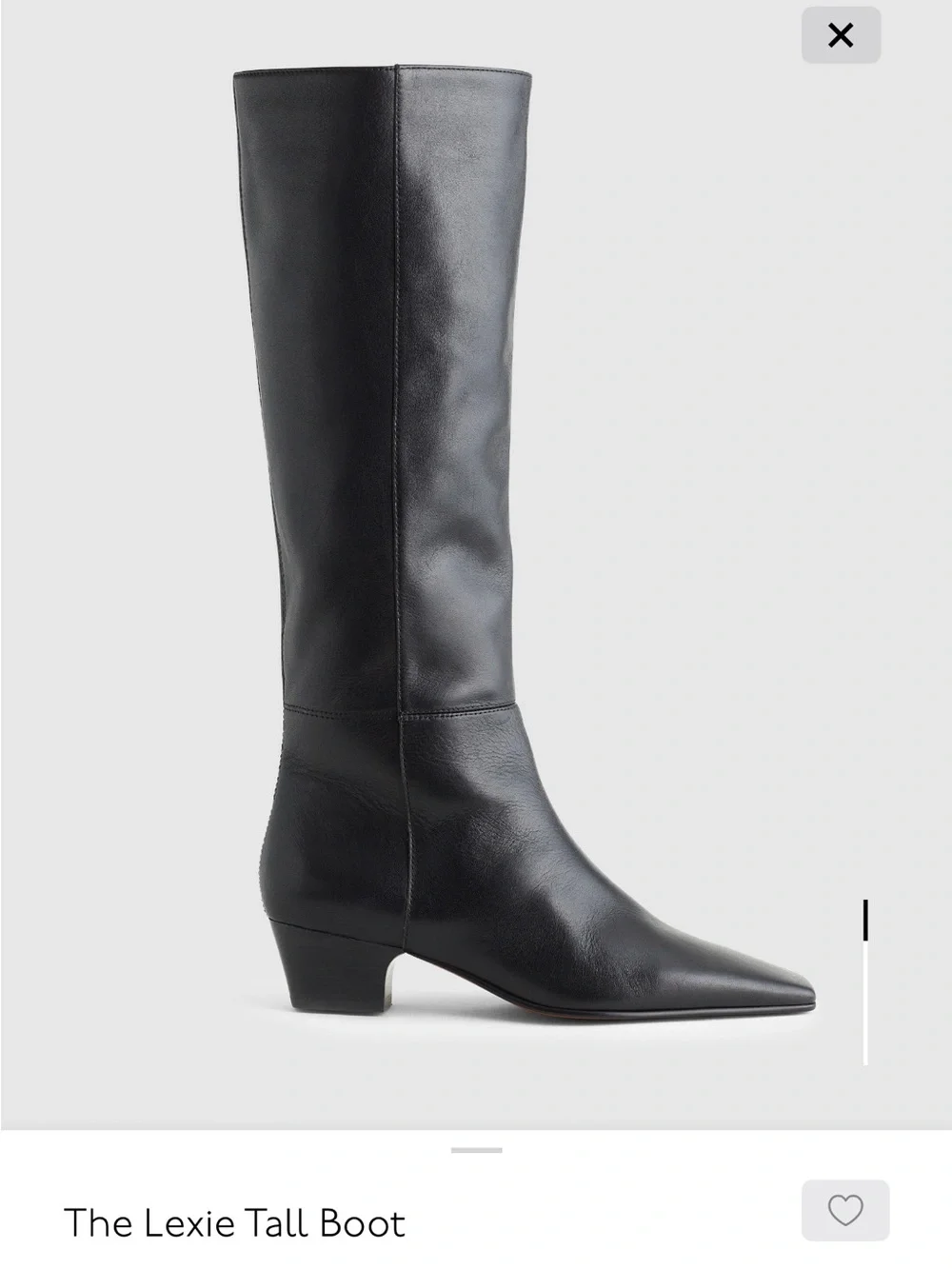 Madewell Black Over-the-Knee Pointed-Toe Boot